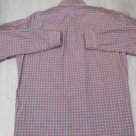 Ralph Lauren Men's Plaid Dress Shirt Blue Label Classic Fit Long Sleeve Size L - Picture 3 of 7
